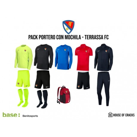 PACK PORTERO CON MOCHILA TERRASSA FC